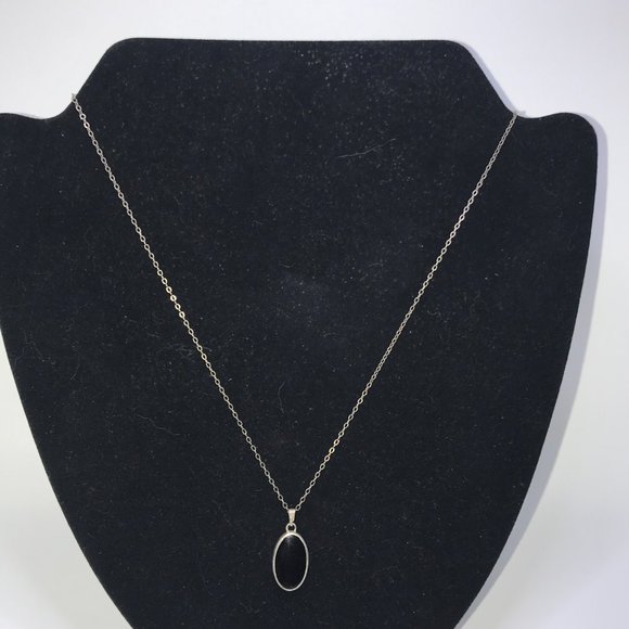 19" Vintage Cable chain with Onyx Starburst Pendant - Picture 3 of 16